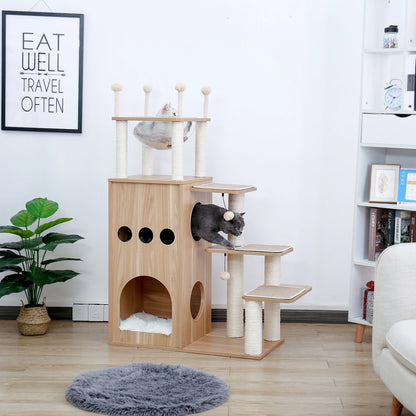 Multi-Level Cat Tree with Condo, Hammock & Scratching Posts