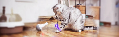 Cat Interactive Toys Funny Feather Kitten Teaser Indoor Play Automatic Toy Gift Cat Feather Toy