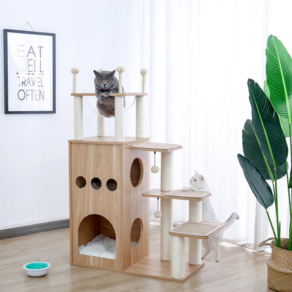 Multi-Level Cat Tree with Condo, Hammock & Scratching Posts