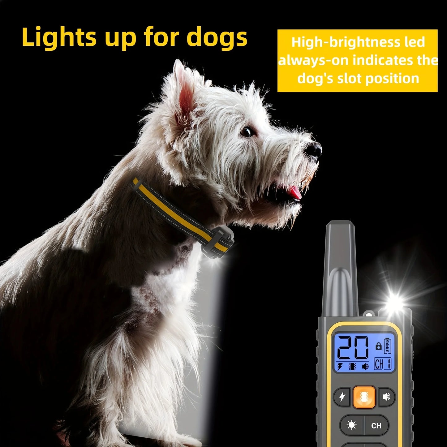 Rechargeable Dog Training Collar – Waterproof Anti-Bark Trainer with Vibration & Clicker