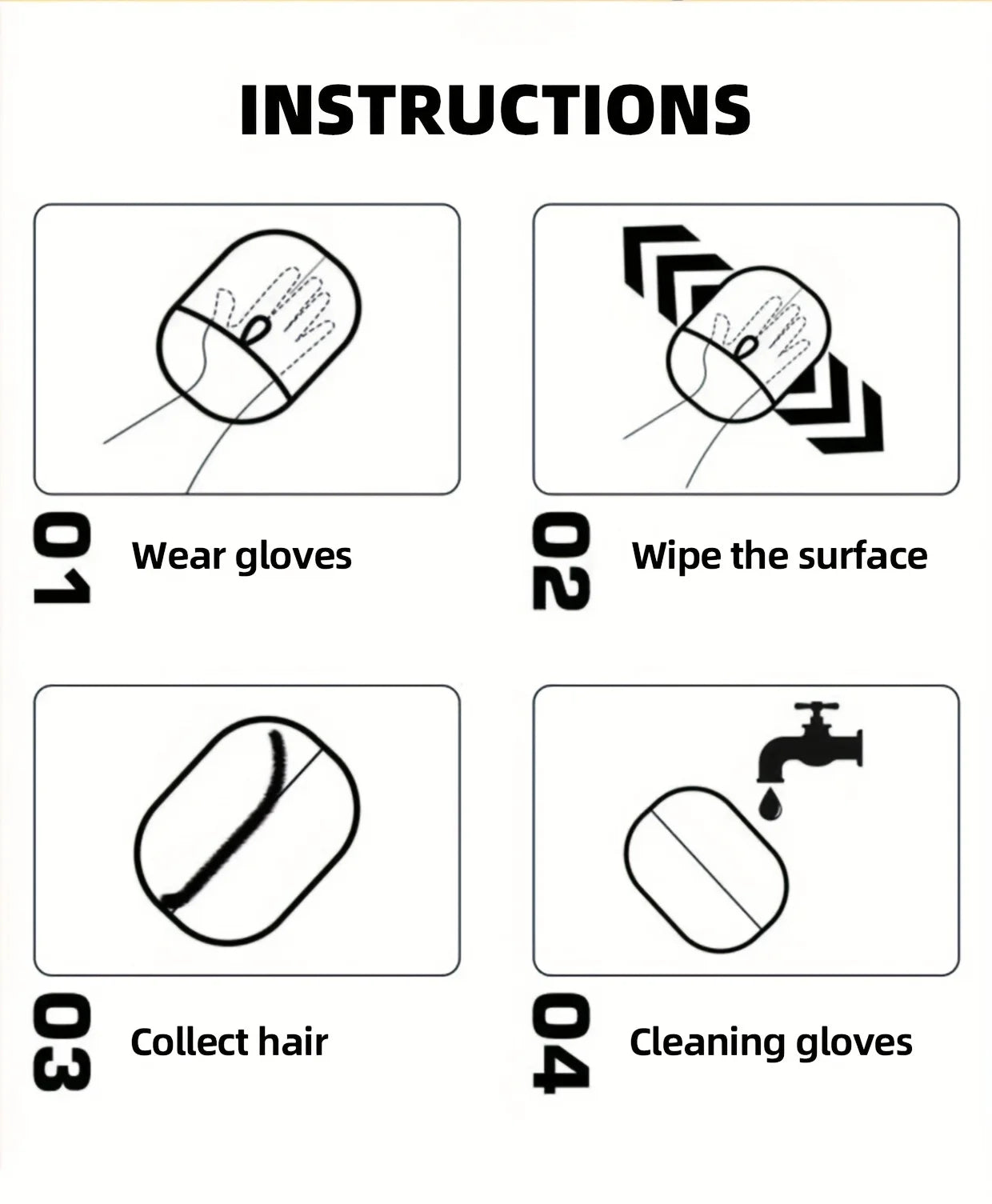 2-Piece Pet Hair Removal Gloves – Double-Sided Anti-Shedding Grooming Gloves for Cats & Dogs