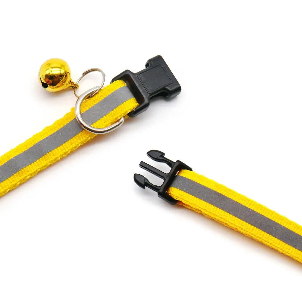 Reflective Pet Collar Set – Adjustable Collars with Bells for Cats & Small Dogs (2-Pack)