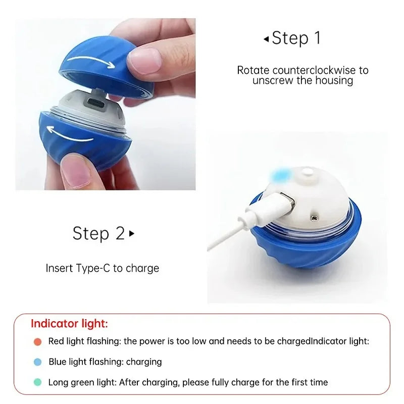 Smart Interactive Dog Ball – Automatic Rolling & Bouncing USB Toy