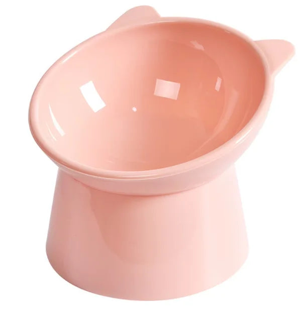 Elevated Cat Bowl Set – Raised Anti-Slip Feeder with Cat-Ear Design for Indoor Cats