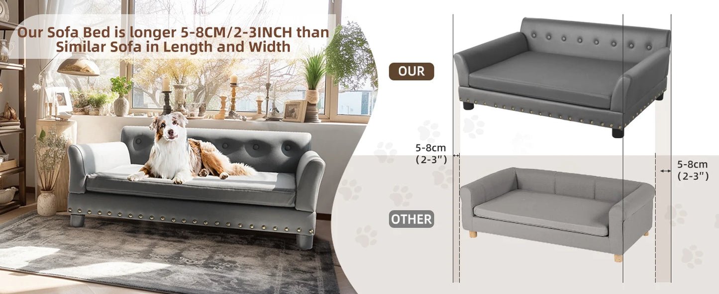 Modern Elevated Dog Sofa Bed for Medium & Large Dogs