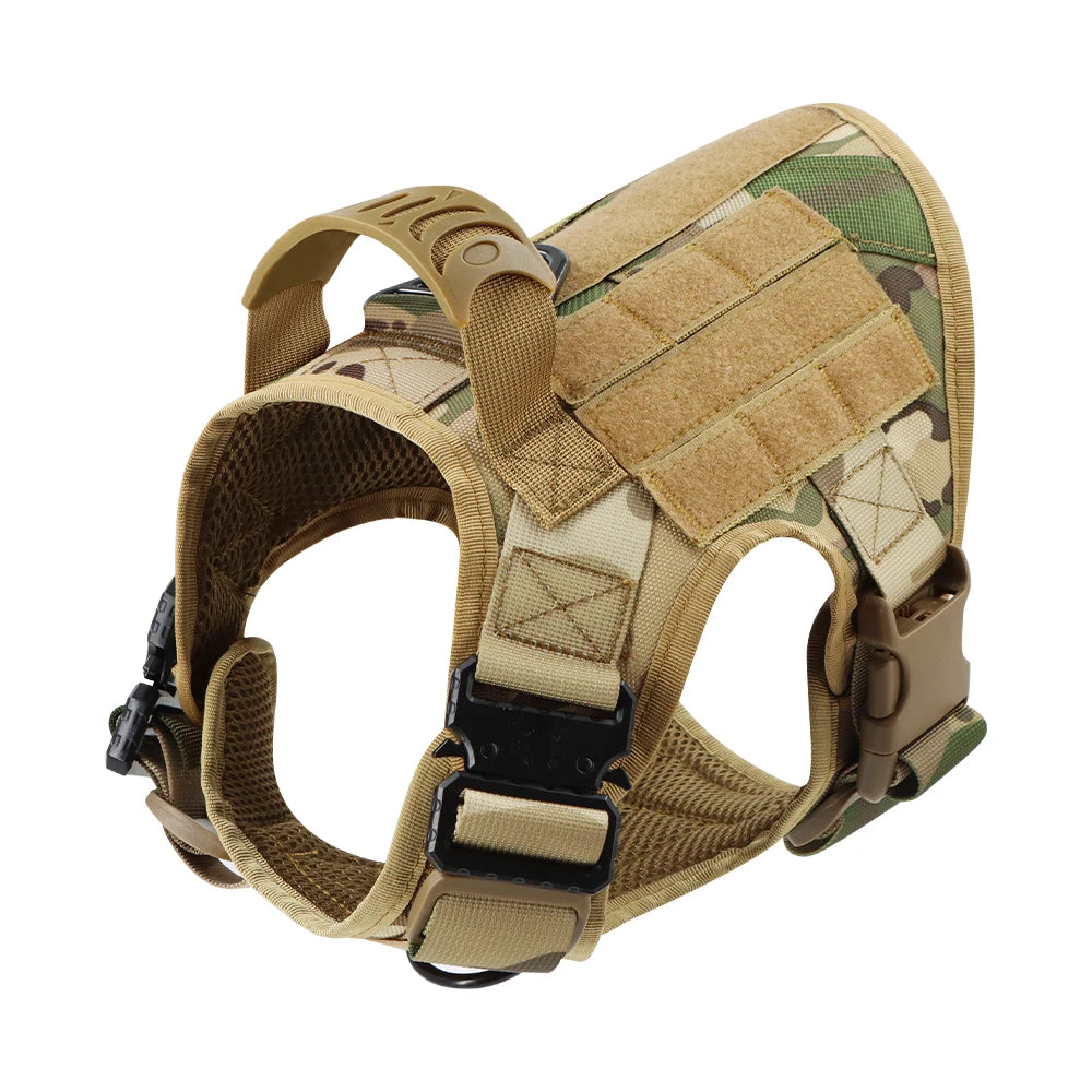 Tactical Dog Harness Set – Military Vest, Collar, Leash & Pouches