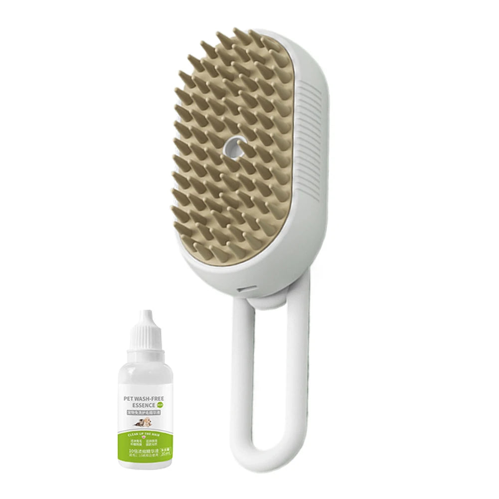 3-in-1 Pet Steam Brush – Electric Grooming & Massage Comb