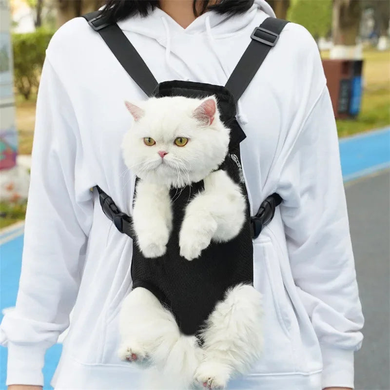 Adjustable Pet Carrier Backpack for Cats & Small Dogs