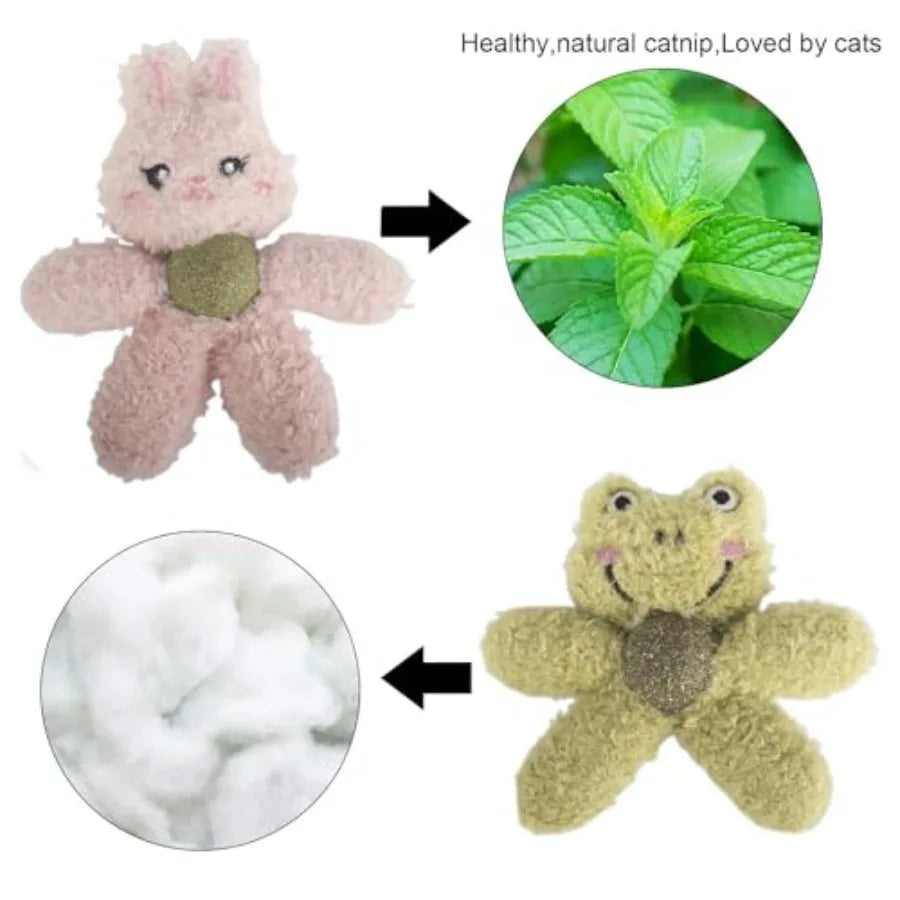 Plush Catnip Kicker Toy – Durable Chew & Dental Toy for Indoor Cats