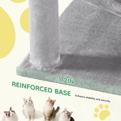 JHK 44in Cat Tree Tower for Multiple Cats with Sisal Scratching Posts