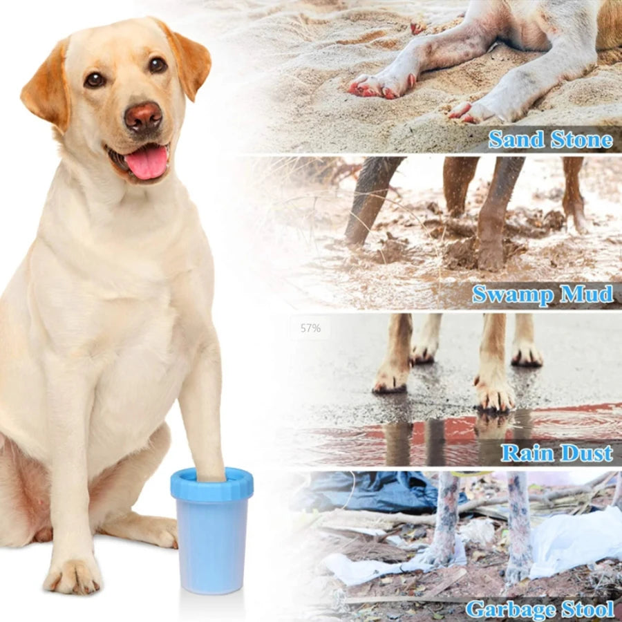 Pet Foot Wash Cup – Silicone Cleaning Brush for Dogs & Cats