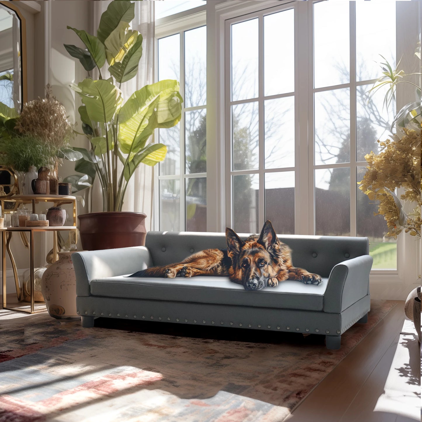 Modern Elevated Dog Sofa Bed for Medium & Large Dogs