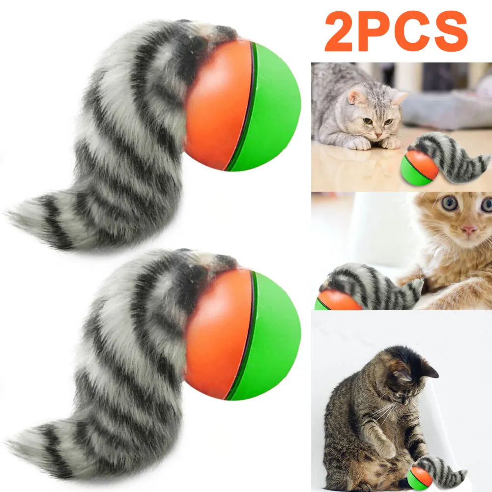 Interactive Rolling Cat Ball – Rechargeable Automatic Toy for Indoor Cats