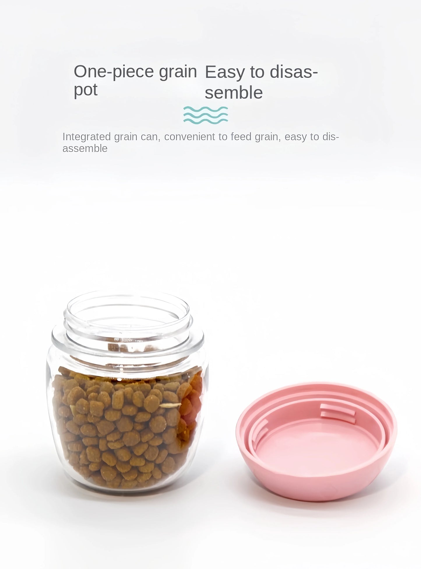 Portable Pet Water Bottle with Food Storage & Travel Bowl