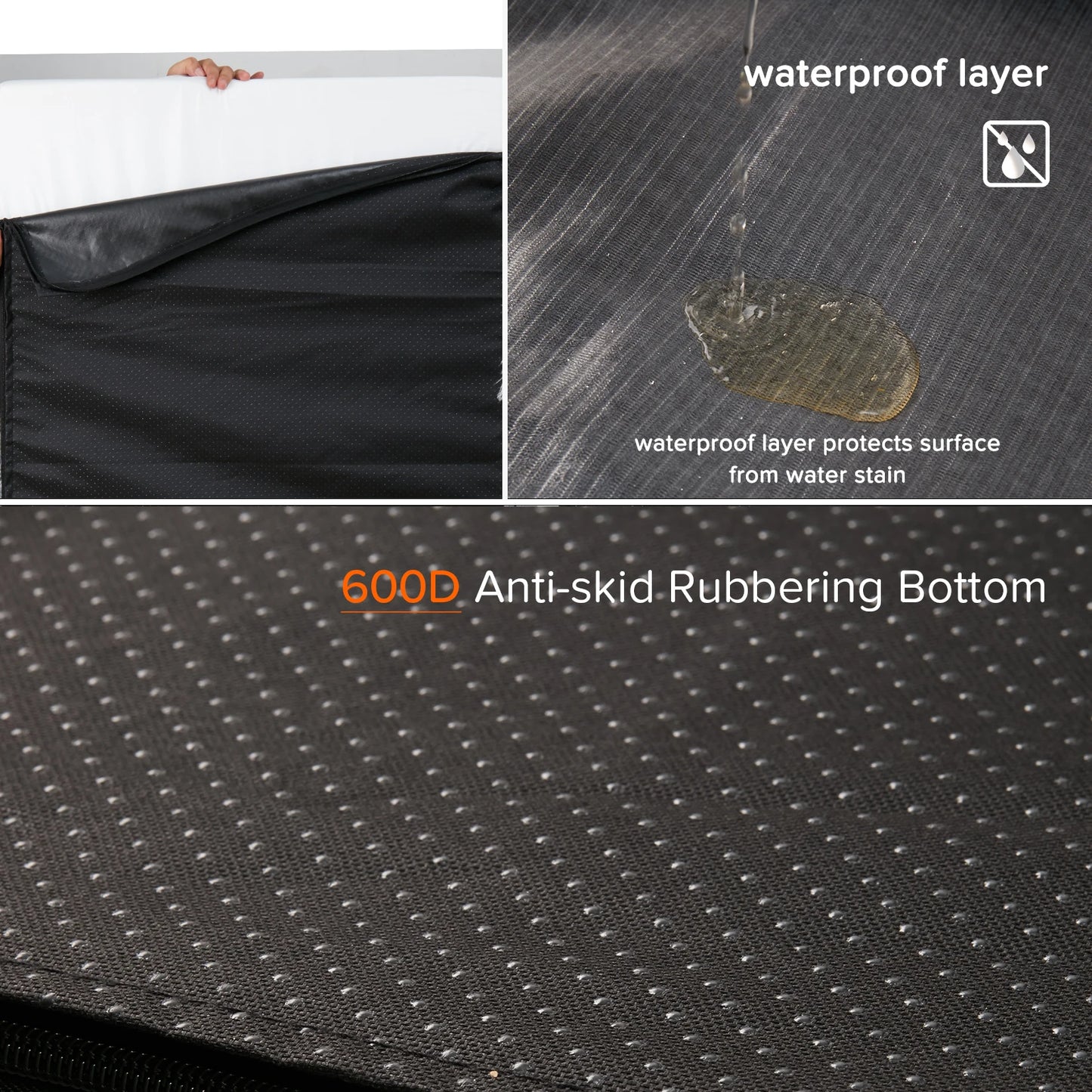 Orthopedic Memory Foam Dog Bed with Waterproof Washable Cover