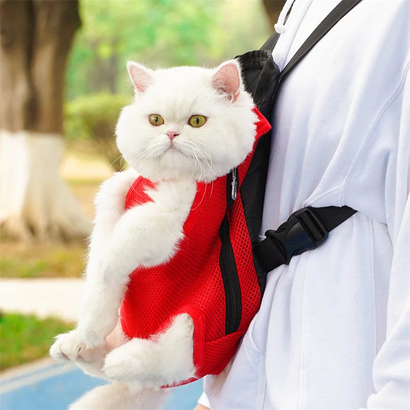 Adjustable Pet Carrier Backpack for Cats & Small Dogs