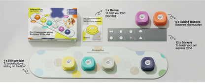 Mewoofun Pet Talking Buttons – Recordable Voice Training Toy