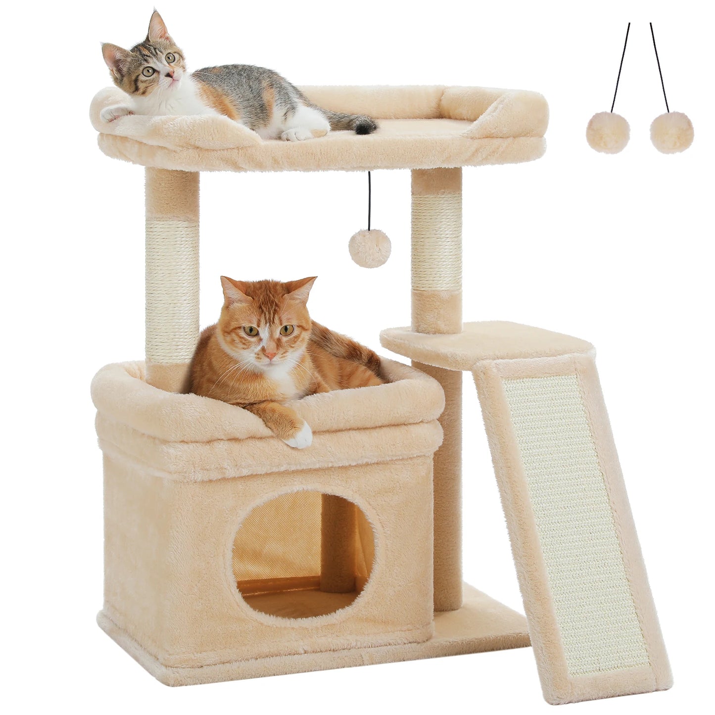 Small Cat Tree with Condo, Perch & Scratching Post