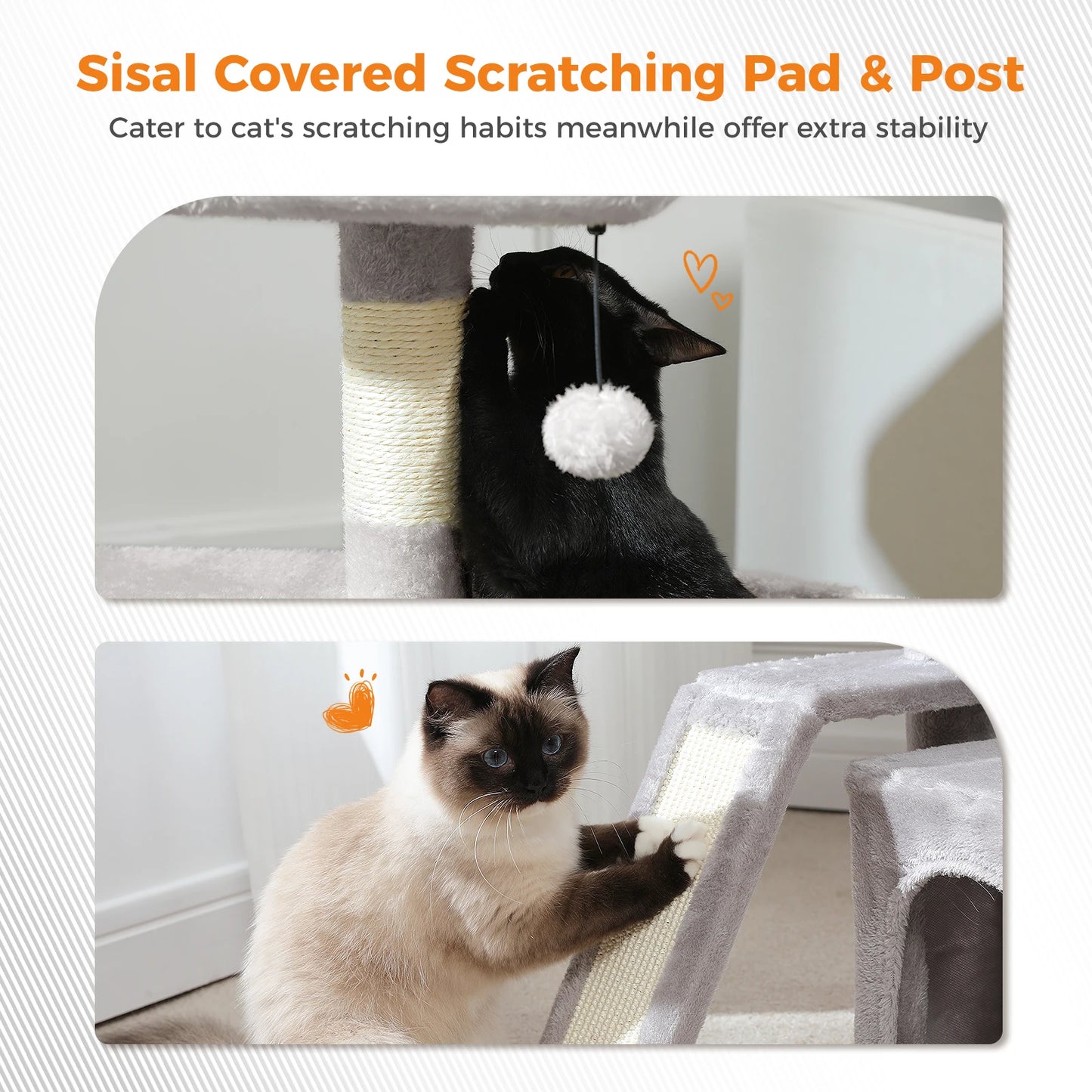 Small Cat Tree with Condo, Perch & Scratching Post