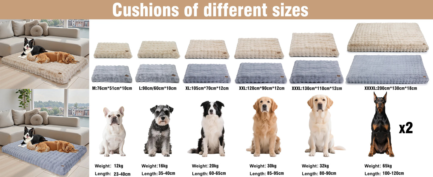 Ultra Plush Washable Dog Bed – Soft Pet Cushion Mat