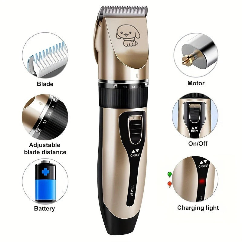 Pet Grooming Clippers – Electric Trimmer for Dogs & Cats