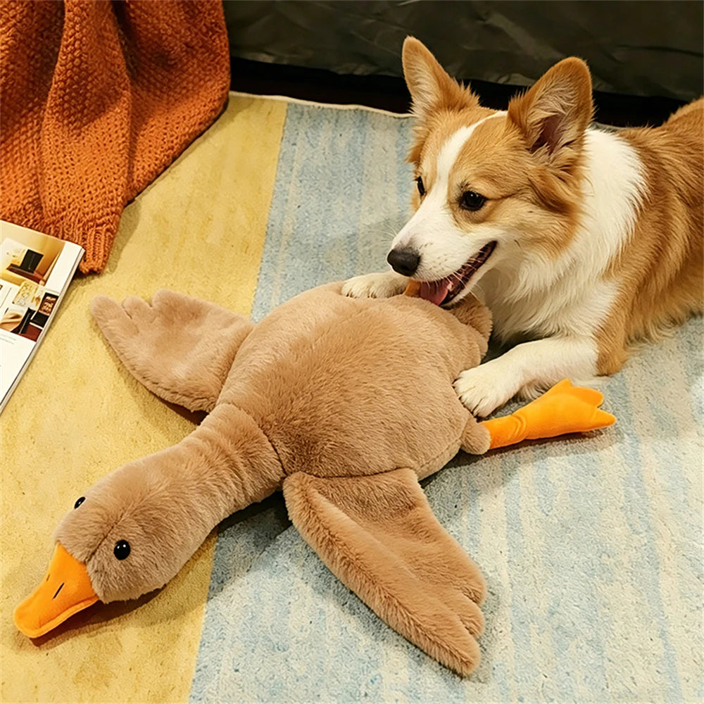Goose Plush Pet Toy – Soft Anxiety Relief Companion for Dogs & Cats