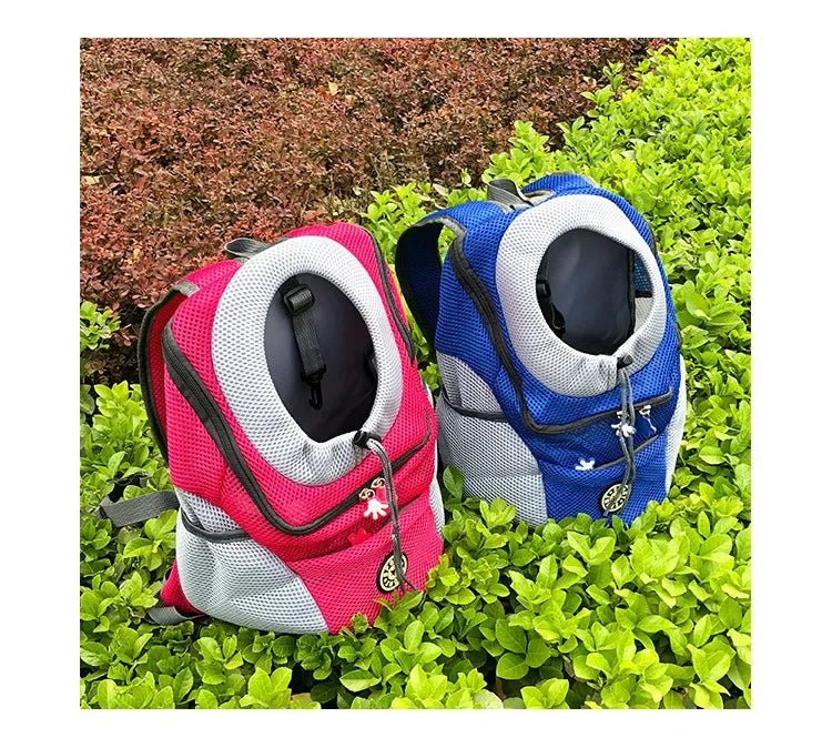 Portable Pet Carrier Backpack – Breathable Front Travel Bag for Dogs & Cats