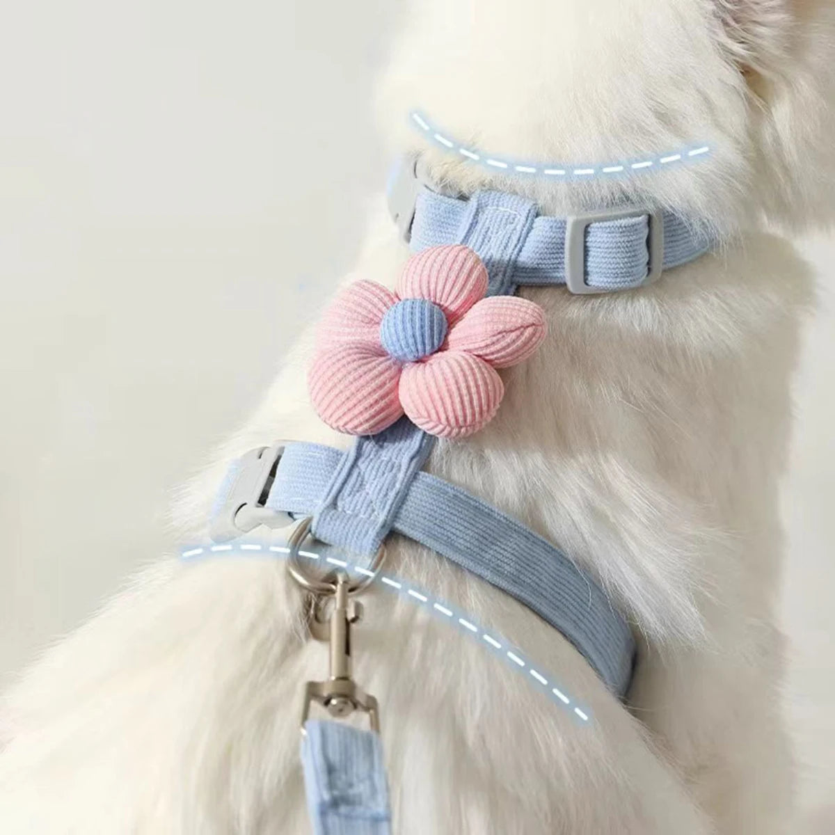 Adjustable Pet Harness & Leash Set – Breathable Walking Vest for Cats & Small Dogs