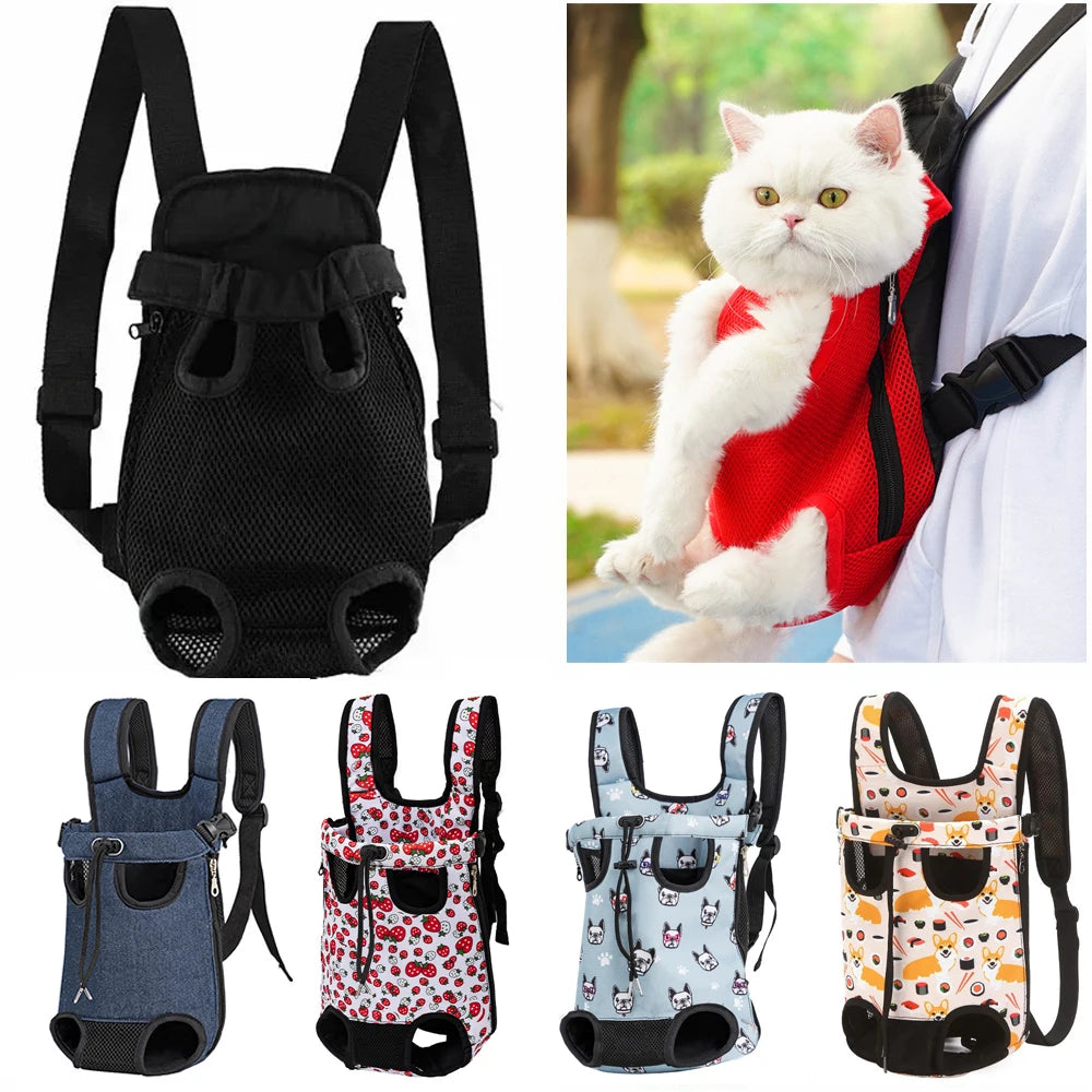 Adjustable Pet Carrier Backpack for Cats & Small Dogs