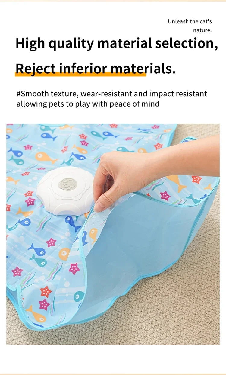 Interactive Hide & Seek Cat Toy with Motion Mouse & Feathers