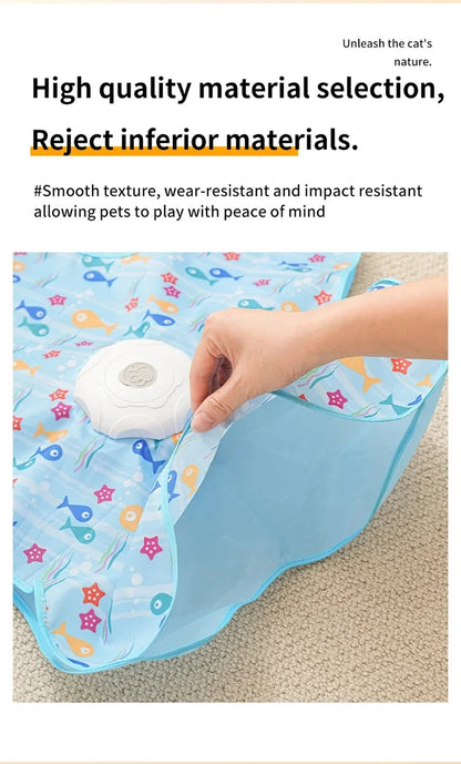 Interactive Hide & Seek Cat Toy with Motion Mouse & Feathers