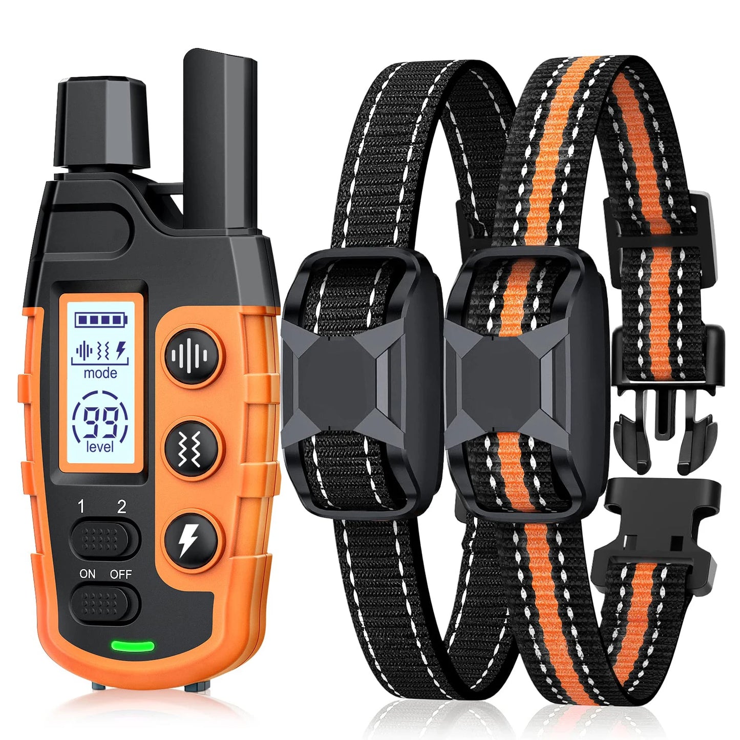 Wasserdichtes Hundetrainingshalsband mit Fernbedienung, Signalton & Vibration