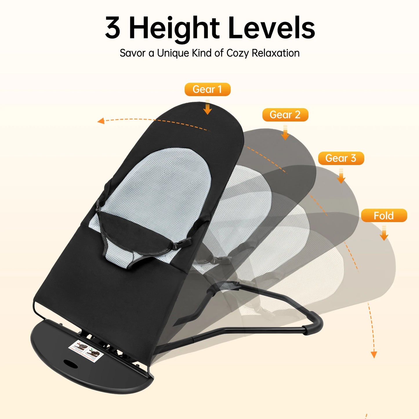 Pet Rocker Chair – Foldable Adjustable Dog Bed