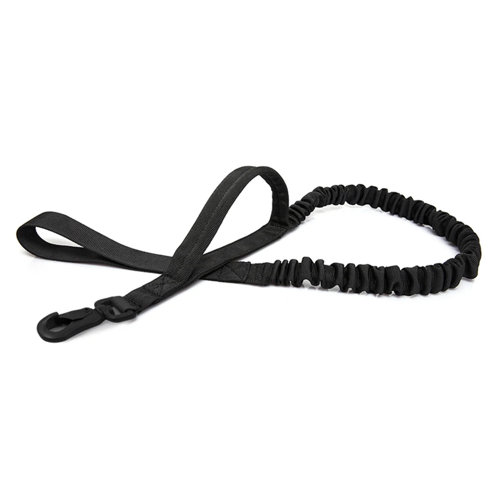Adjustable Tactical Dog Leash – Elastic Training Lead with Dual Control Handles