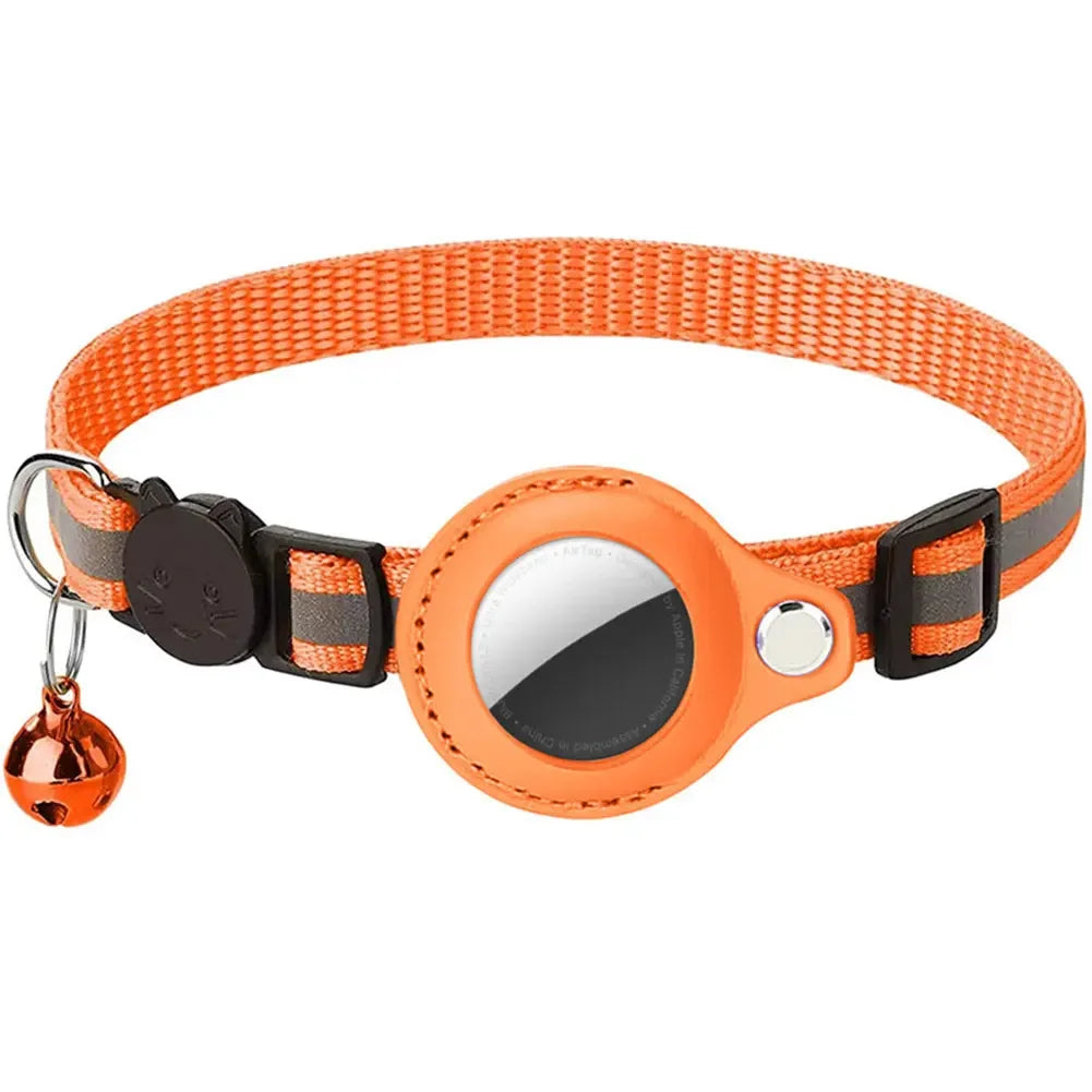Reflective AirTag Cat Collar – Adjustable Safety Collar for Kittens & Cats