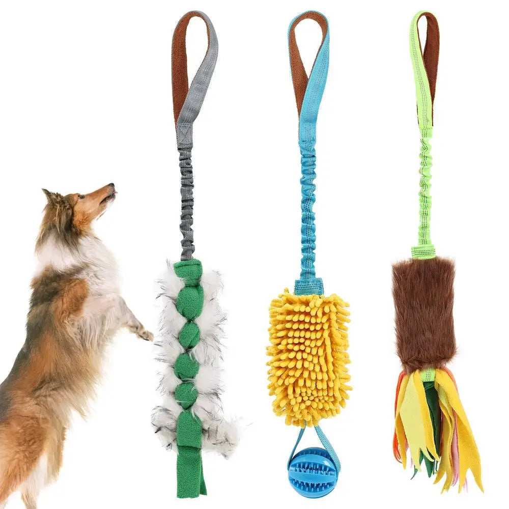 Interactive Squeaky Rope Dog Toy for Chewing & Teething Puppies