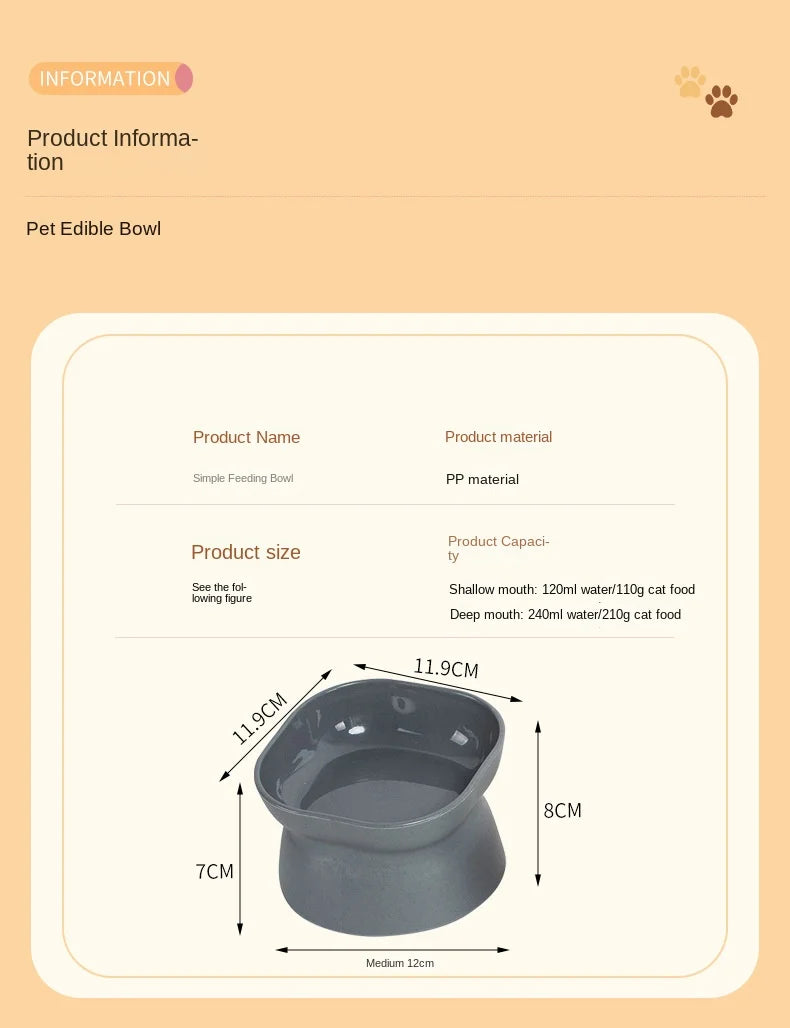 Elevated Ceramic Pet Bowl – High Foot Feeder for Cats & Small Dogs