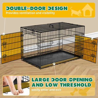 Foldable Dog Kennel with Tray – Indoor & Outdoor Use