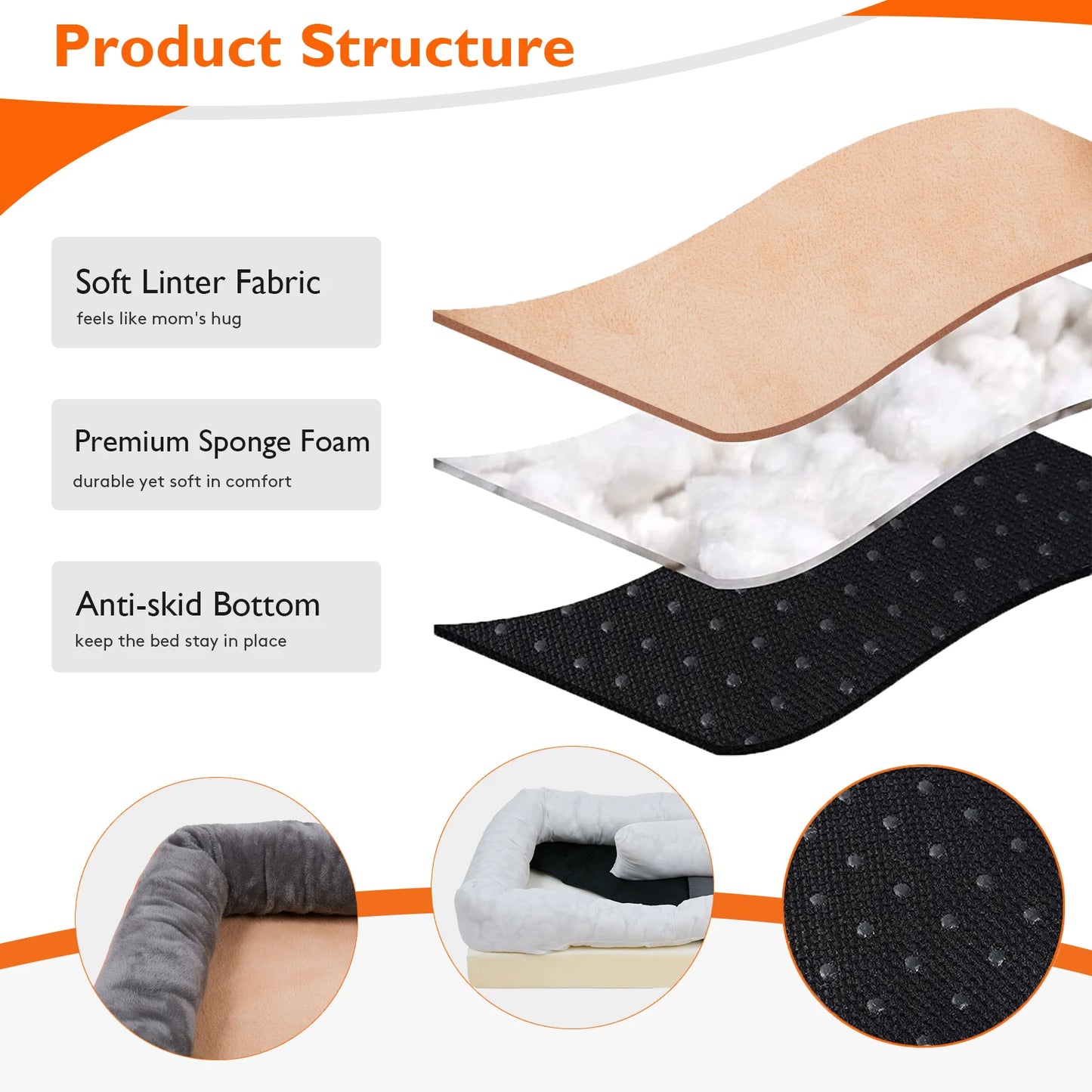 Jumbo Orthopedic Dog Sofa Bed with Memory Foam & Waterproof Cushion