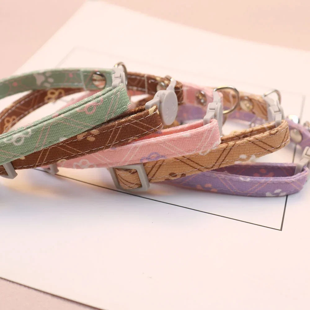 Adjustable Pet Collar with Bell for Cats, Kittens & Small Dogs