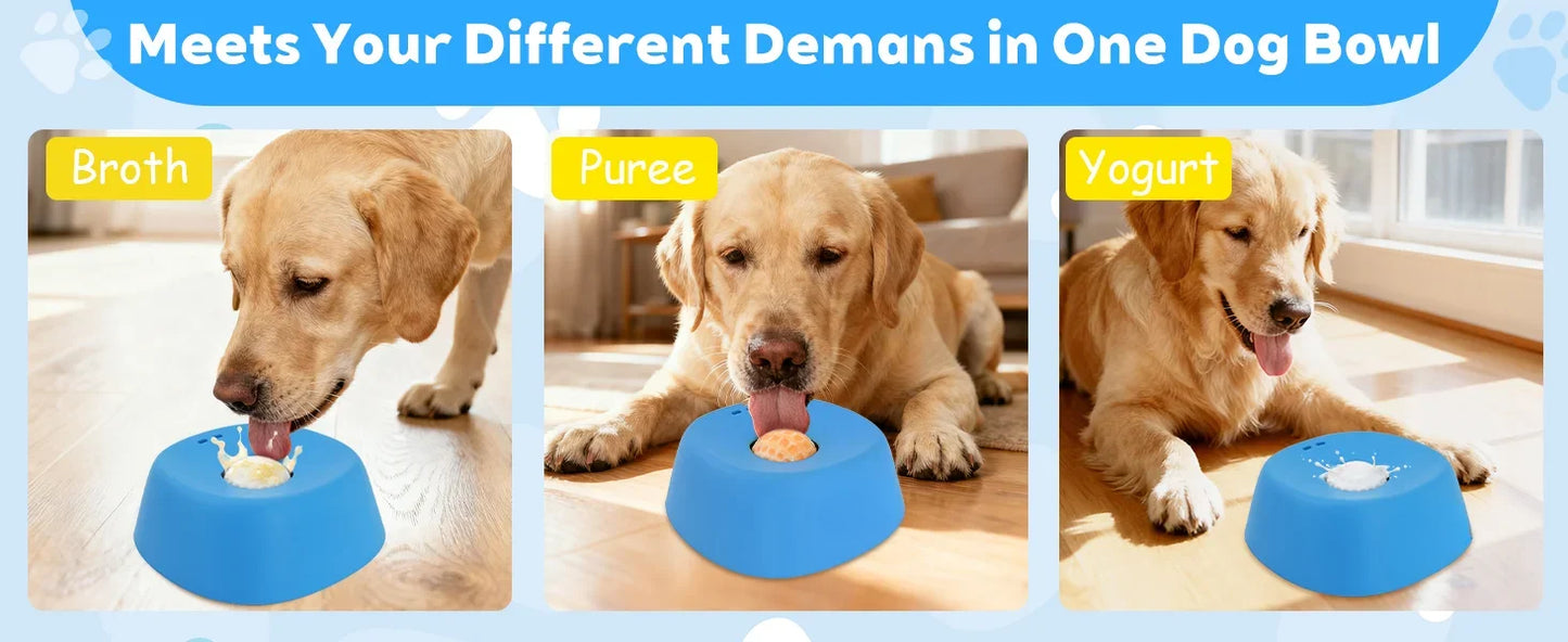 Anti-Choking Slow Feeder Dog Bowl – Non-Slip Lick Bowl for Treats, Broth & Yogurt