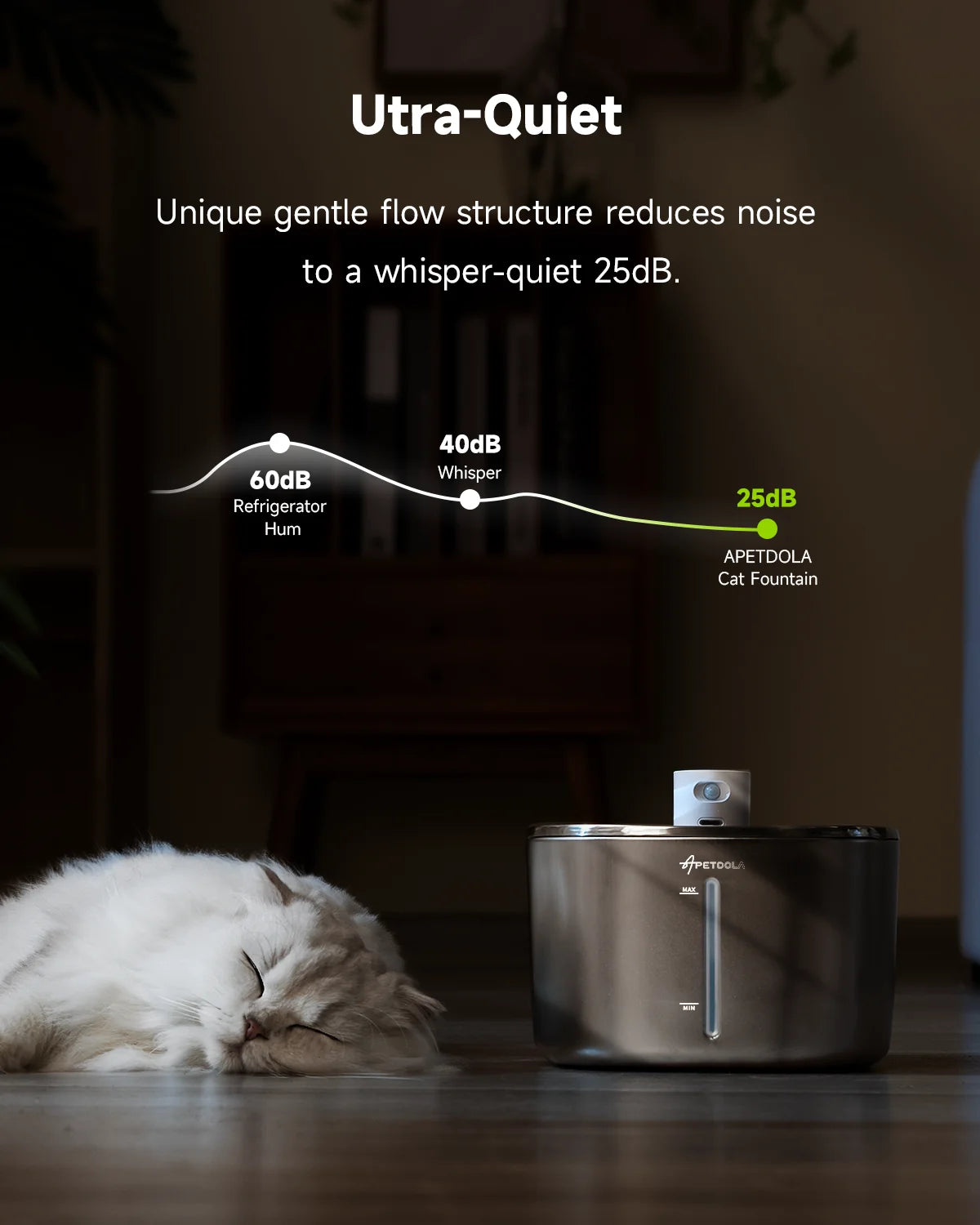 APETDOLA 4L Wireless Pet Water Fountain – Automatic Sensor Drinking Dispenser for Cats & Dogs