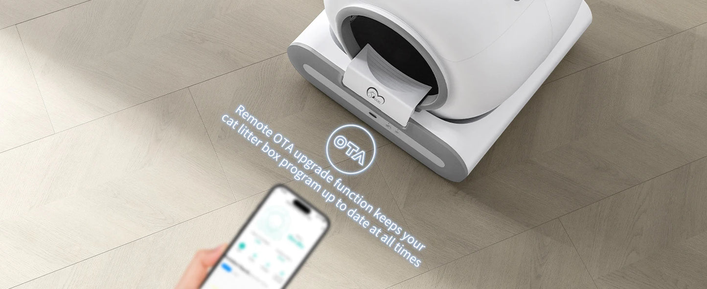 Smart Self-Cleaning Cat Litter Box with App Control & 65L Capacity