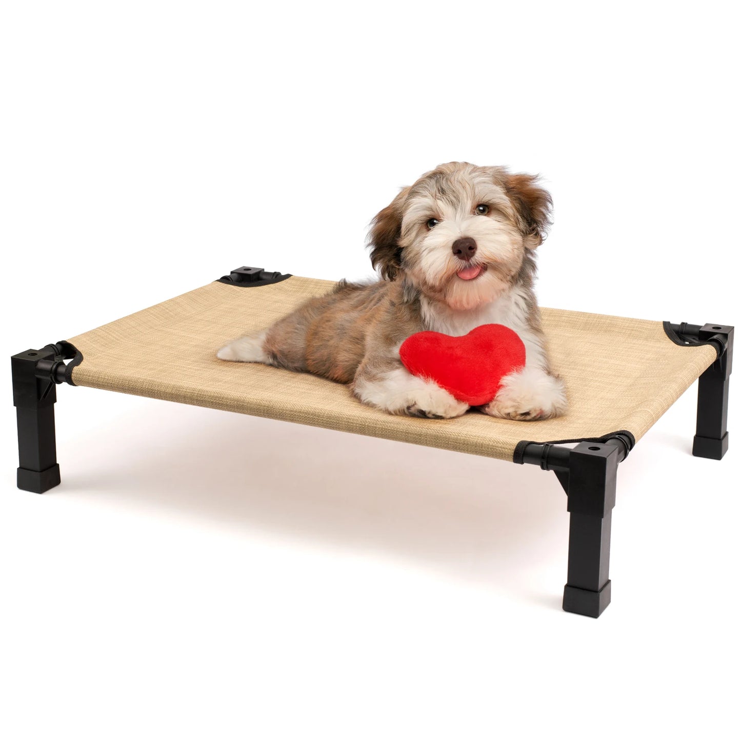 Cooling Raised Dog Bed with Chew-Proof Mesh & Metal Frame