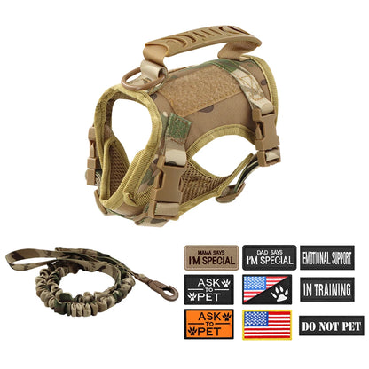 Tactical Pet Harness & Leash – Adjustable Vest with Handle for Cats & Small Dogs