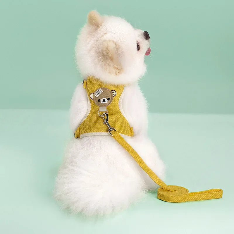 Adjustable Pet Harness & Leash Set – Comfort Vest for Small & Medium Dogs & Cats