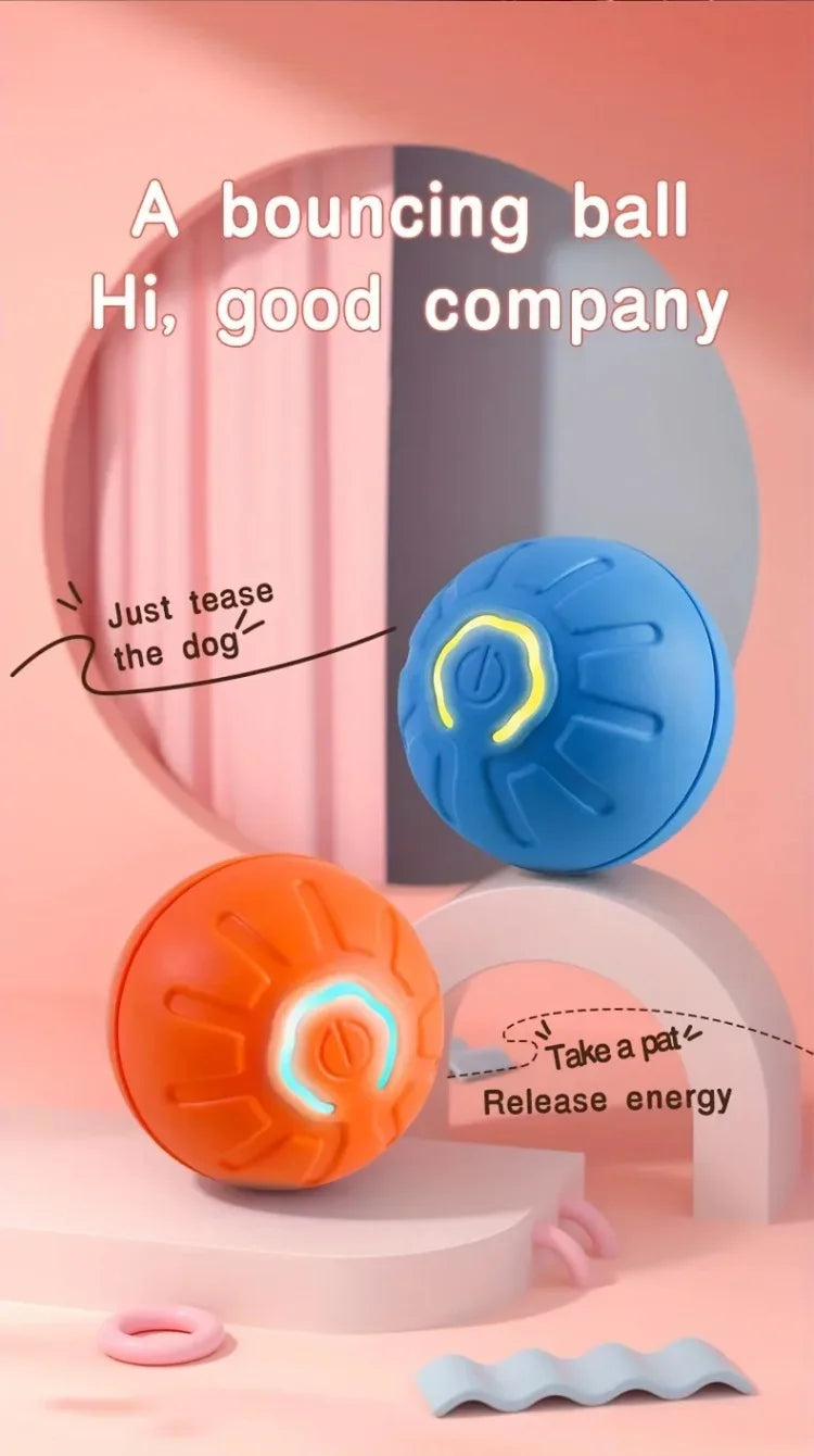 **Smart Interactive Dog Ball – USB Rechargeable Bouncing Toy for Puppies**