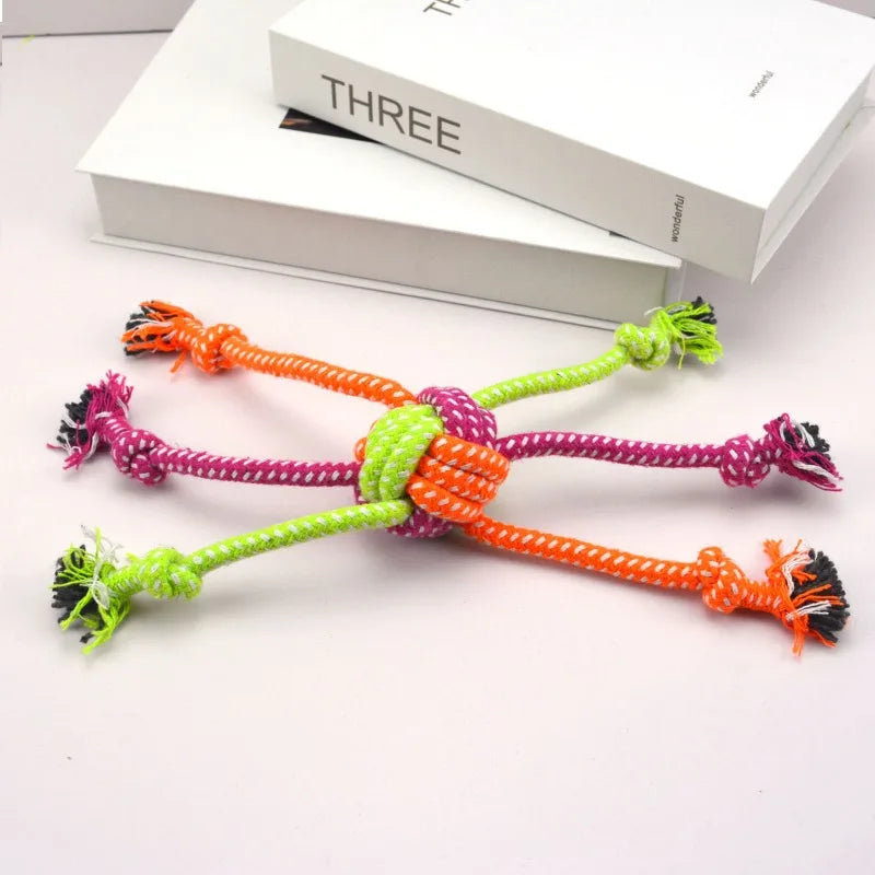 Durable Dog Rope Toy – Interactive Teeth Cleaning Chew Toy for Dogs & Puppies