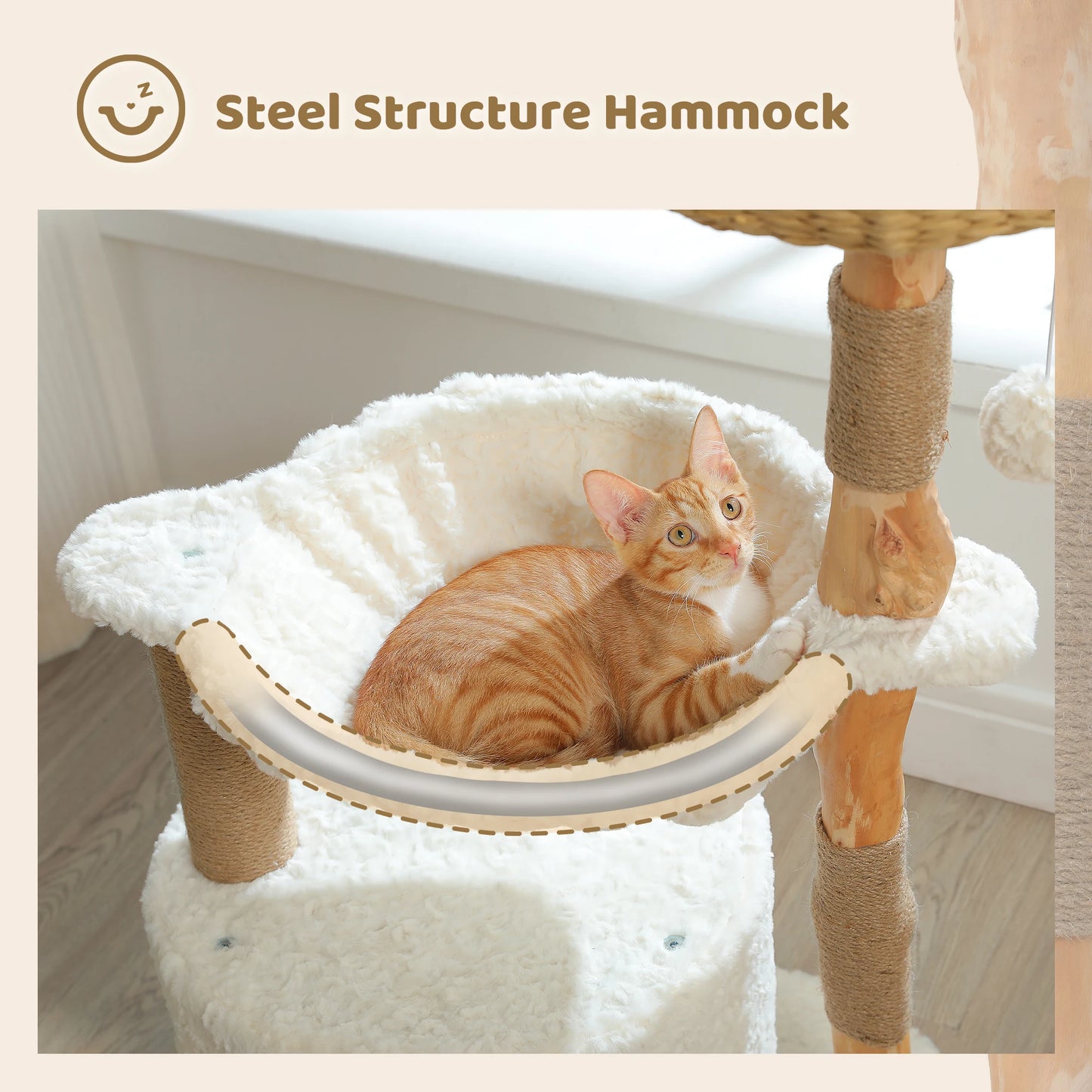 Modern Solid Wood Cat Tree – Spacious Tower with Condo, Perches & Interactive Toys
