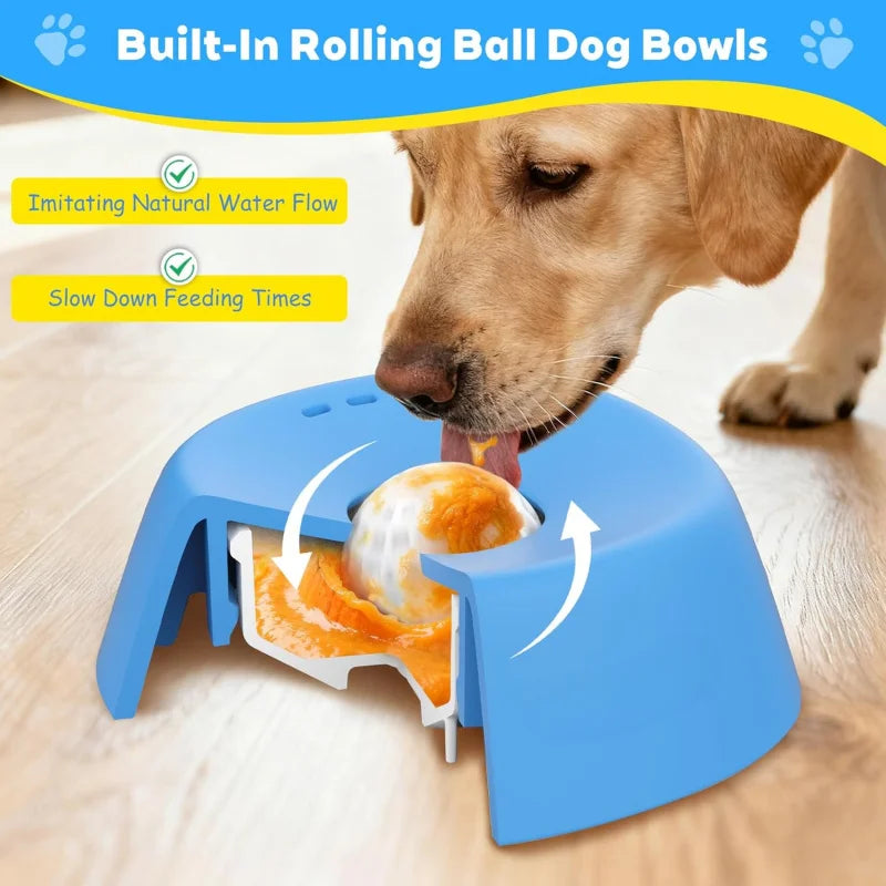 Anti-Choking Slow Feeder Dog Bowl – Non-Slip Lick Bowl for Treats, Broth & Yogurt